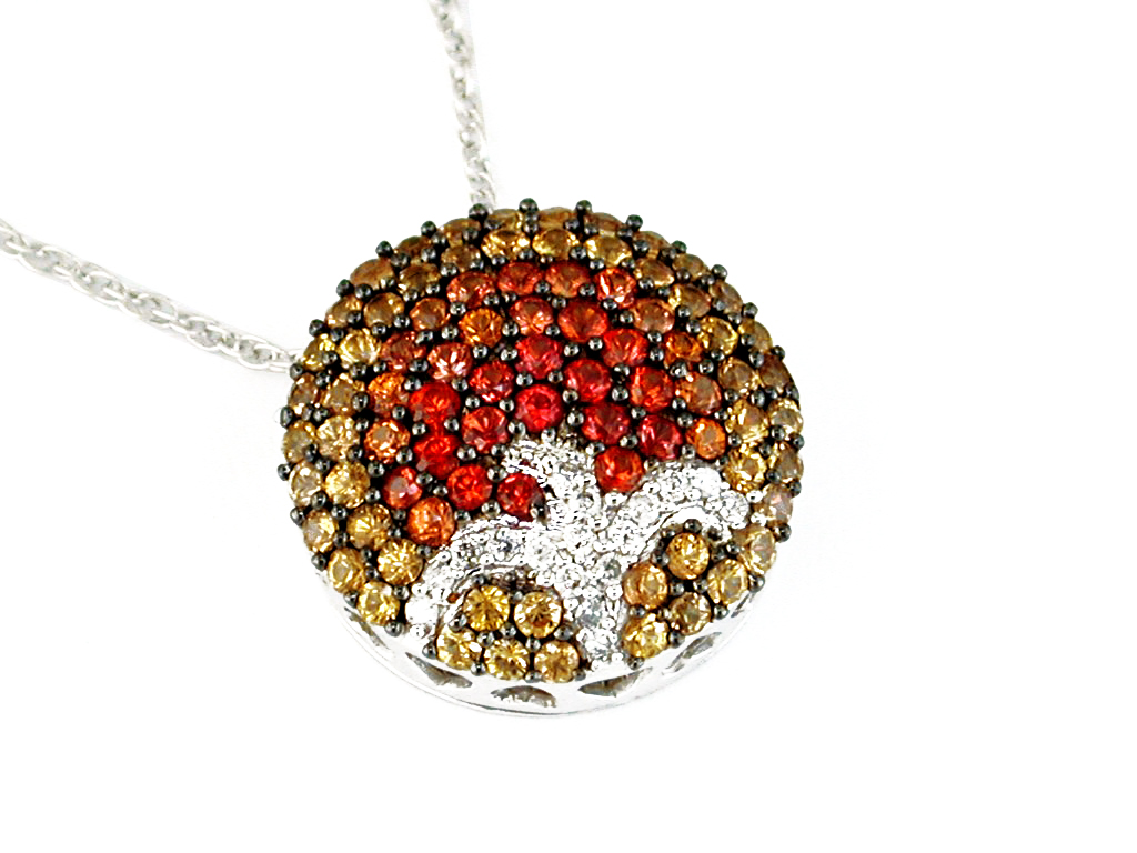 DIA & FANCY SAPPHIRE PENDANT