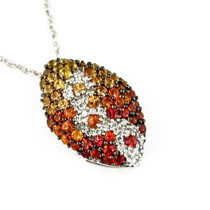DIA & FANCY SAPPHIRE PENDANT