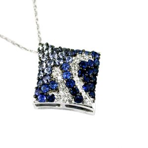 SAPPHIRE & DIAMOND PENDANT