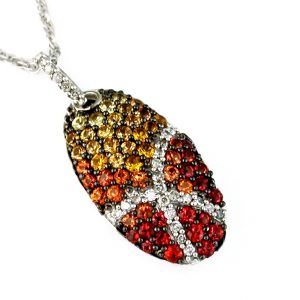 DIA & FANCY SAPPHIRE PENDANT