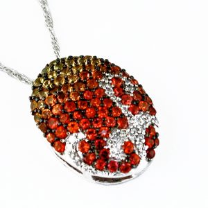DIA & FANCY SAPPHIRE PENDANT