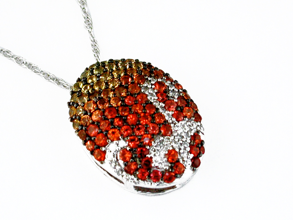 DIA & FANCY SAPPHIRE PENDANT