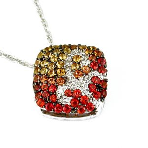 DIA & FANCY SAPPHIRE PENDANT