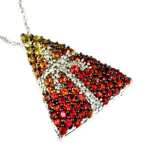 DIA & FANCY SAPPHIRE PENDANT