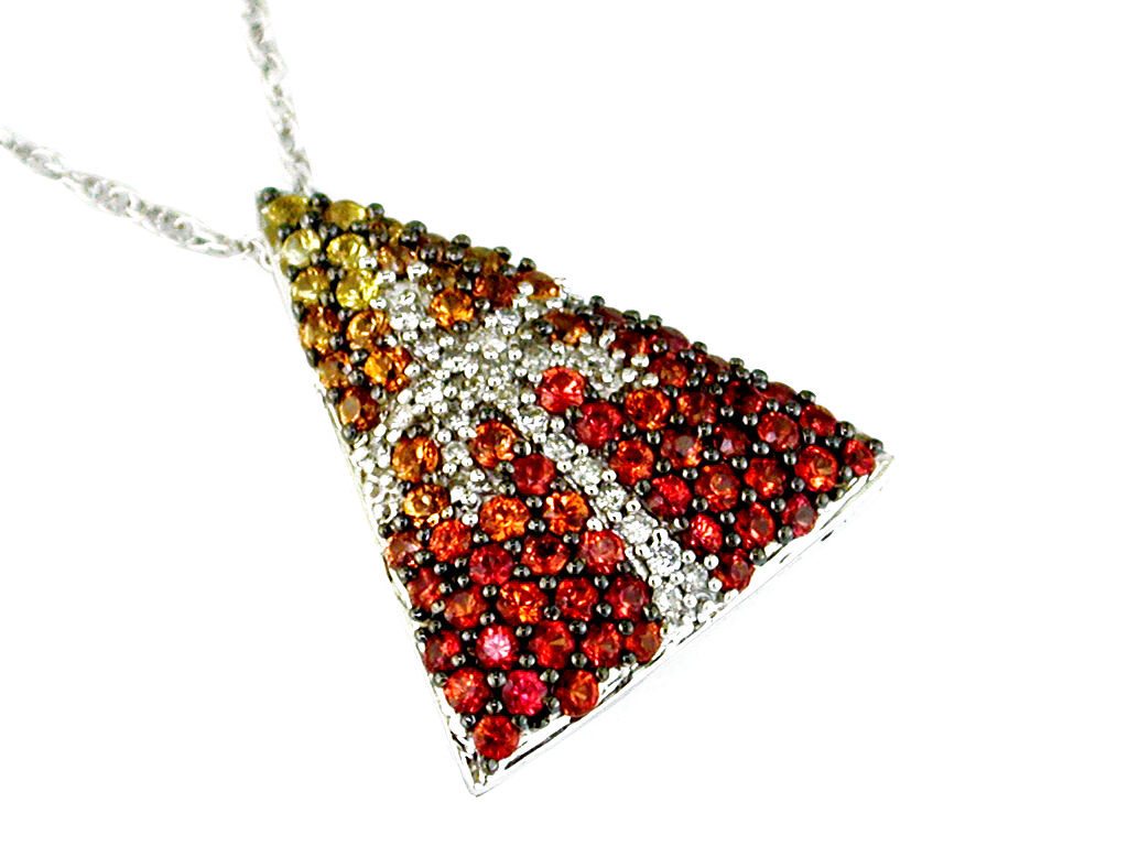 DIA & FANCY SAPPHIRE PENDANT