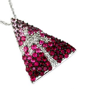 PINK SAPPHIRE & DIA PENDANT