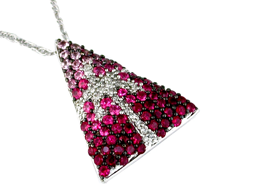 PINK SAPPHIRE & DIA PENDANT