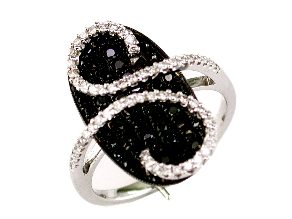 BLACK DIAMOND & DIAMOND RING