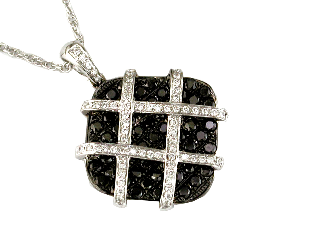 BLACK DIAMOND & DIA PENDANT