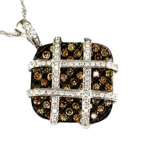 DIAMOND & MOCHA DIA PENDANT