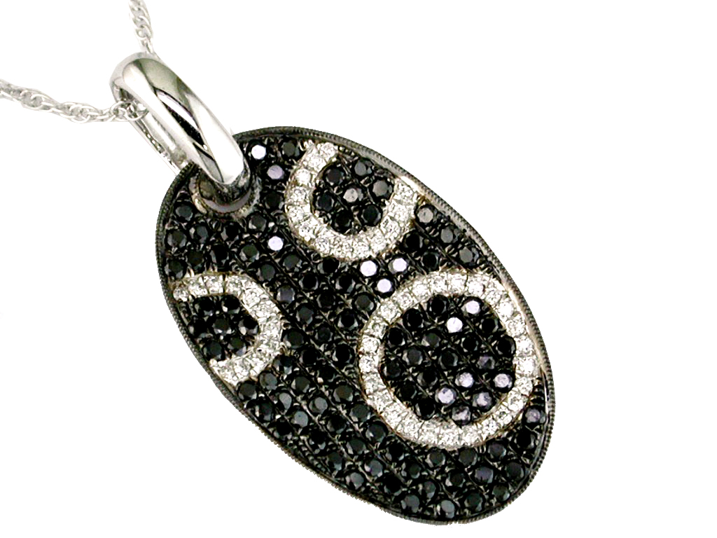BLACK DIAMOND & DIA PENDANT