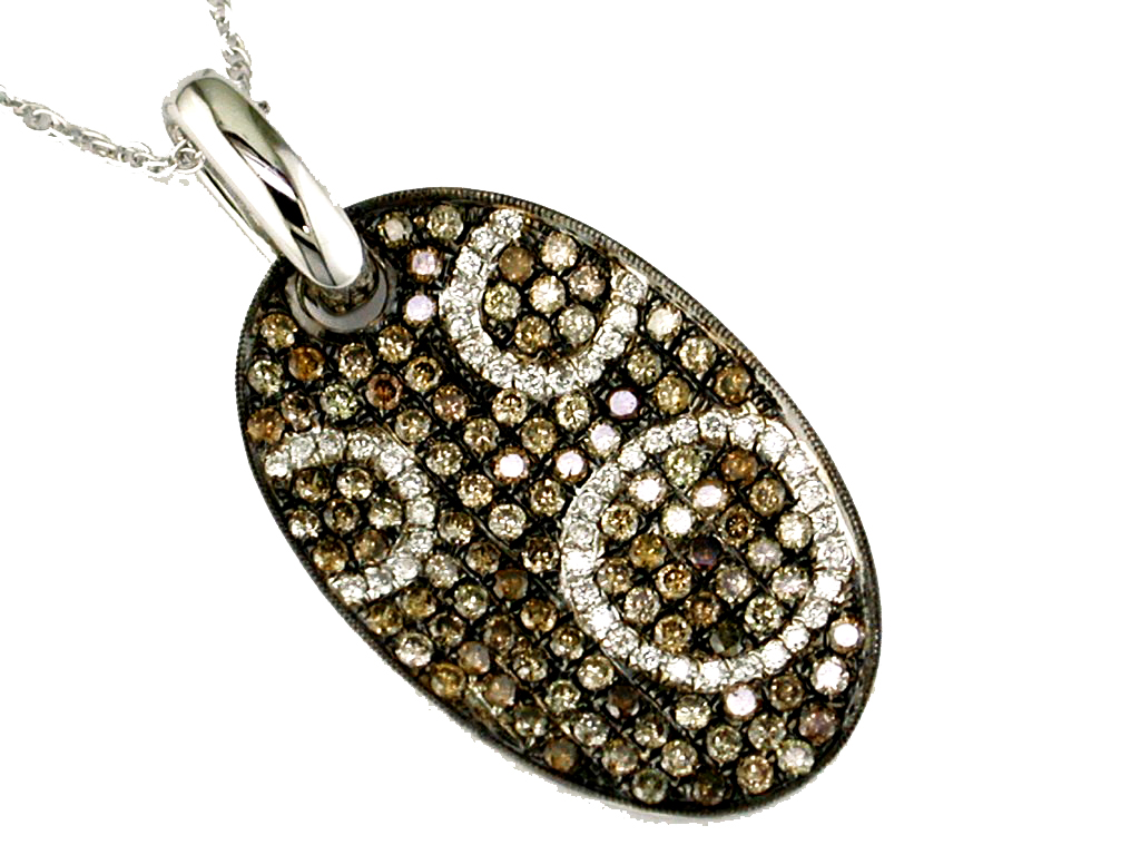 DIAMOND & MOCHA DIA PENDANT