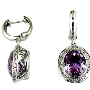AMETHYST & DIAMOND EARRING