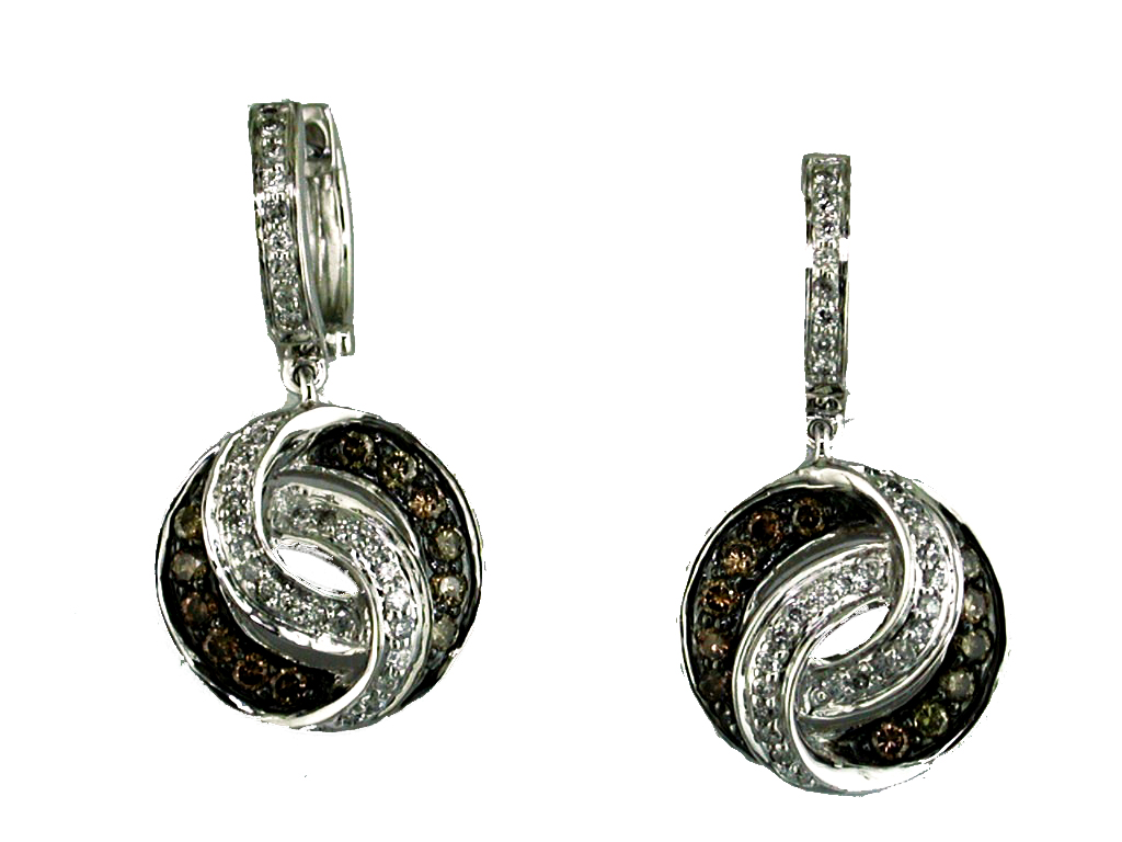 DIAMOND & MOCHA DIA EARRING