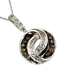 DIAMOND & MOCHA DIA PENDANT