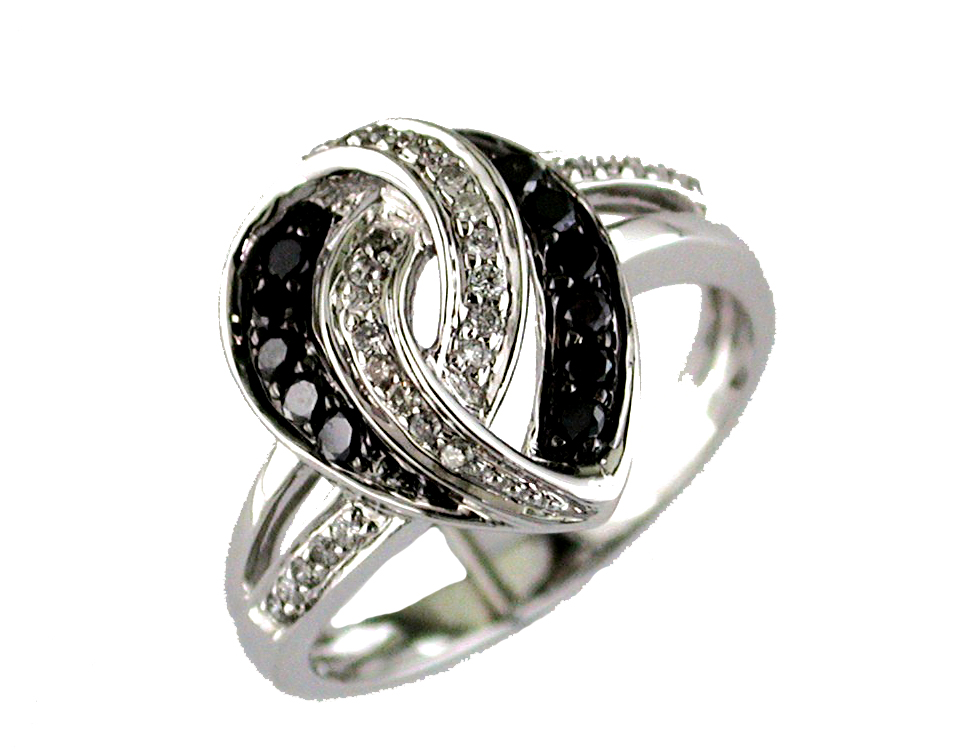 BLACK DIAMOND & DIAMOND RING