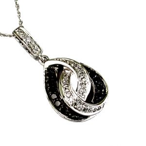 BLACK DIAMOND & DIA PENDANT
