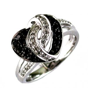 BLACK DIAMOND & DIA RING