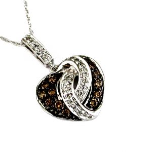 MOCHA DIA & DIA HEART PENDANT