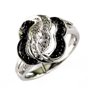 BLACK DIAMOND & DIA RING