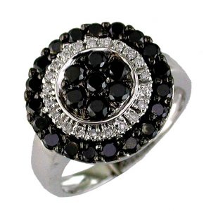 BLACK DIAMOND & DIAMOND RING