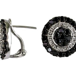 DIAMOND &BLACK DIAMOND EARRING