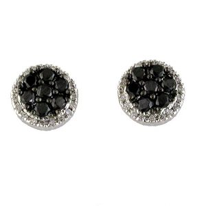 DIAMOND &BLACK DIAMOND EARRING