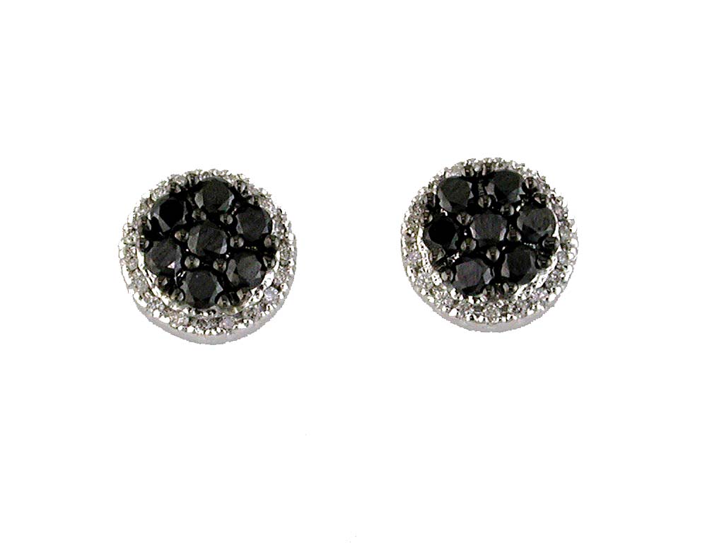 DIAMOND &BLACK DIAMOND EARRING