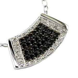BLACK DIAMOND & DIA PENDANT