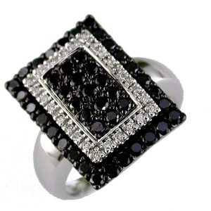 BLACK DIAMOND & DIAMOND RING