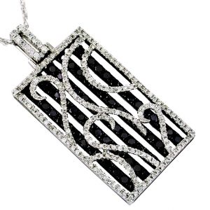 BLACK DIAMOND & DIA PENDANT