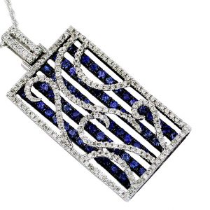 SAPPHIRE & DIAMOND PENDANT