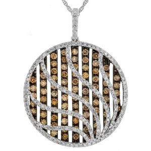 DIA & MOCHA DIA CIRCLE PENDANT