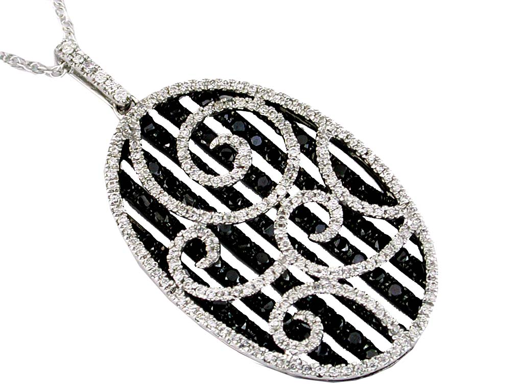 BLACK DIAMOND & DIA PENDANT