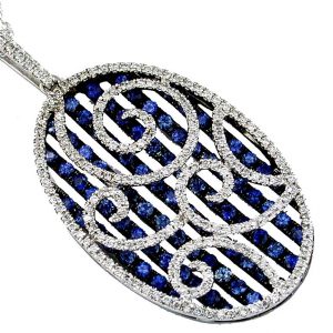 SAPPHIRE & DIAMOND PENDANT
