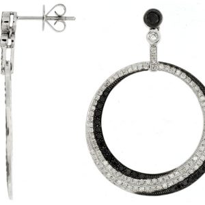BLACK DIAMOND & DIA EARRING