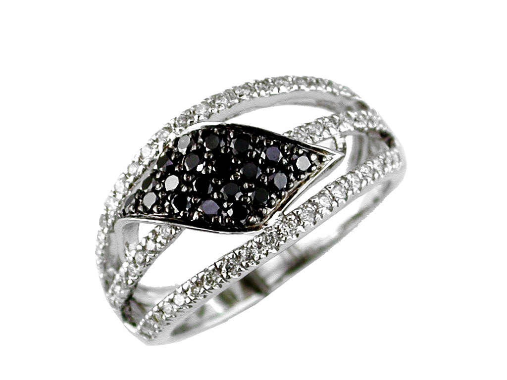 BLACK DIAMOND & DIAMOND RING