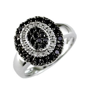 BLACK DIAMOND & DIAMOND RING