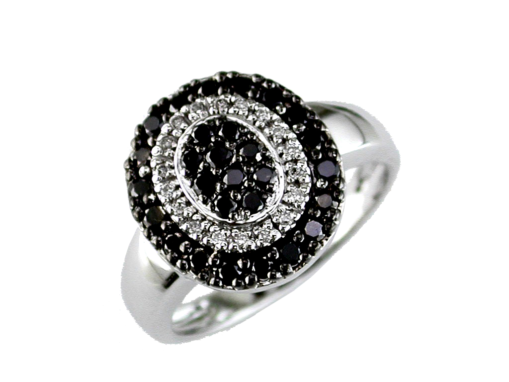 BLACK DIAMOND & DIAMOND RING