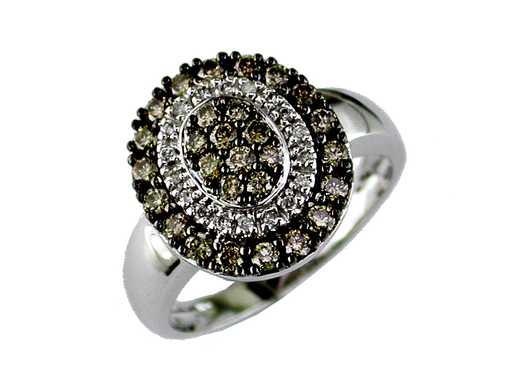 DIAMOND & BROMN DIAMOND RING