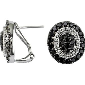 DIAMOND &BLACK DIAMOND EARRING