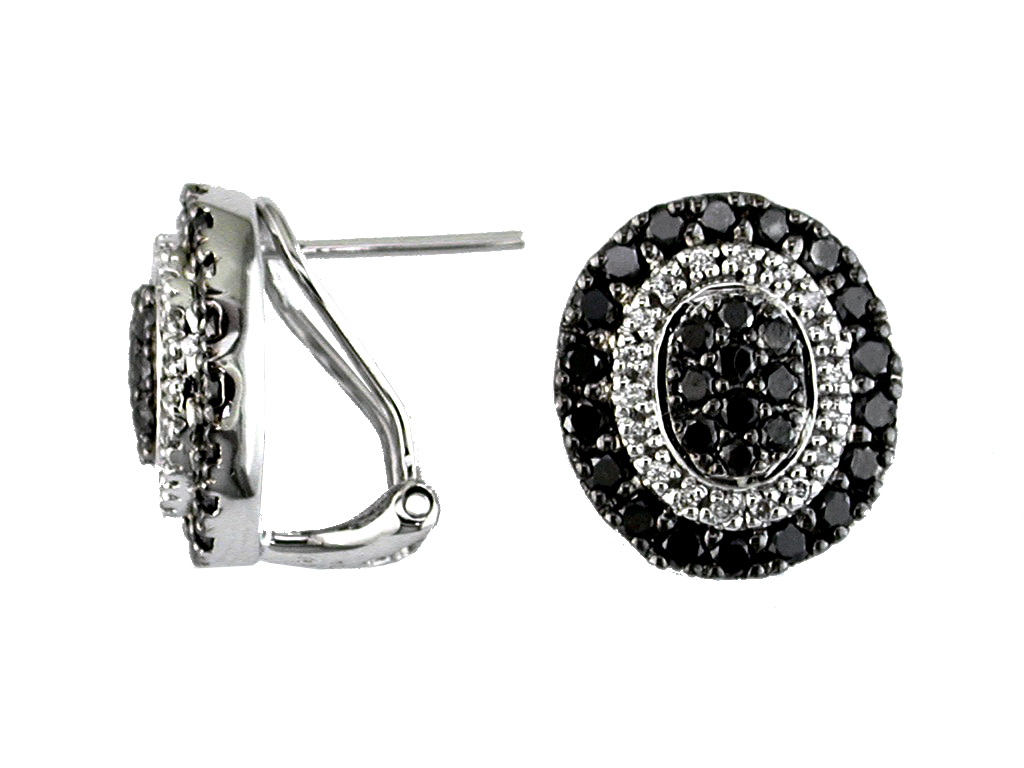 DIAMOND &BLACK DIAMOND EARRING