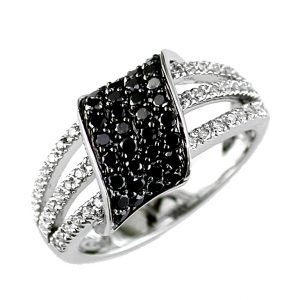 BLACK DIAMOND & DIAMOND RING