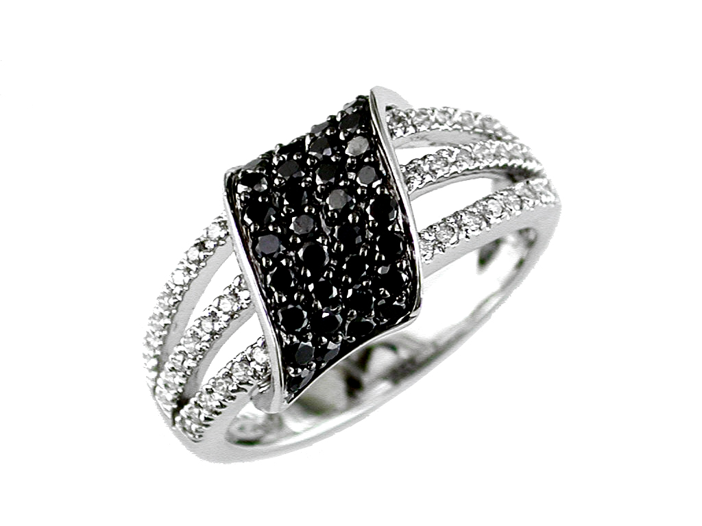 BLACK DIAMOND & DIAMOND RING