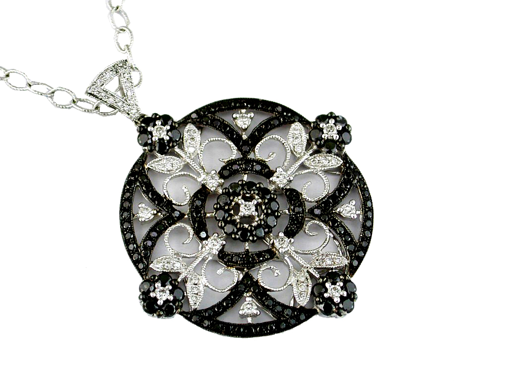 BLACK DIAMOND & DIA PENDANT