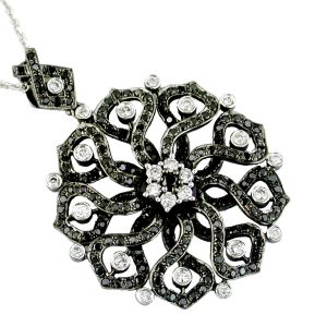 BLACK DIAMOND & DIA PENDANT