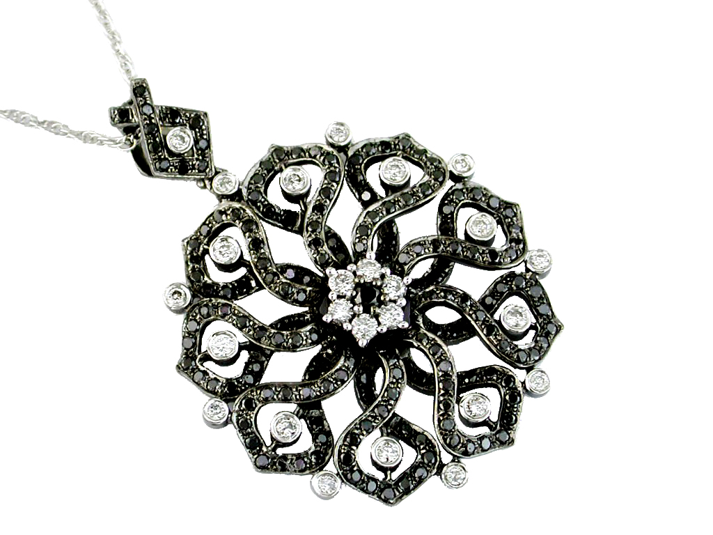 BLACK DIAMOND & DIA PENDANT