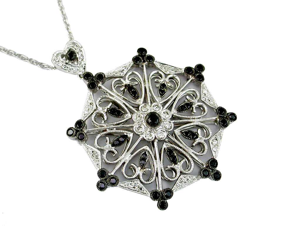 BLACK DIAMOND & DIA PENDANT