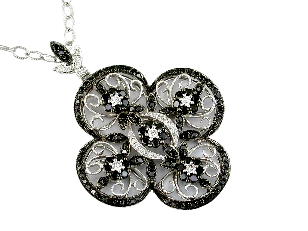 BLACK DIAMOND & DIA PENDANT