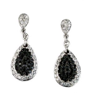 BLACK DIAMOND & DIA EARRING
